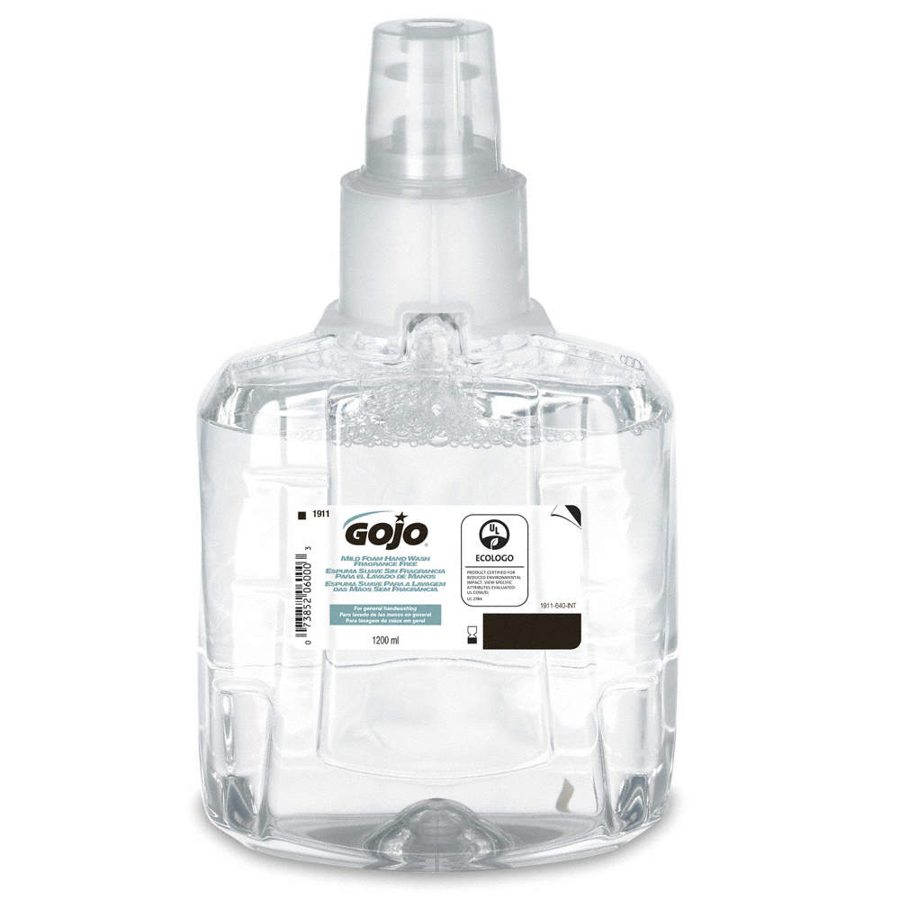 GOJO Espuma suave sin fragancia para el lavado de manos
