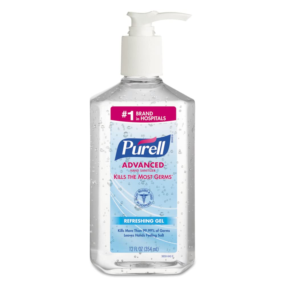 PURELL 3659-12 Advanced Instant Hand Sanitizer, 12-Oz. Botella con bomba