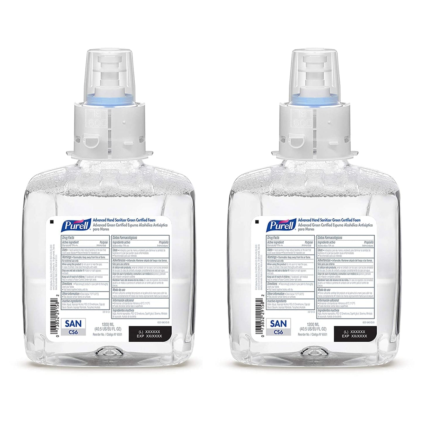 Desinfectante de manos avanzado con espuma certificada verde, sin fragancia PURELL