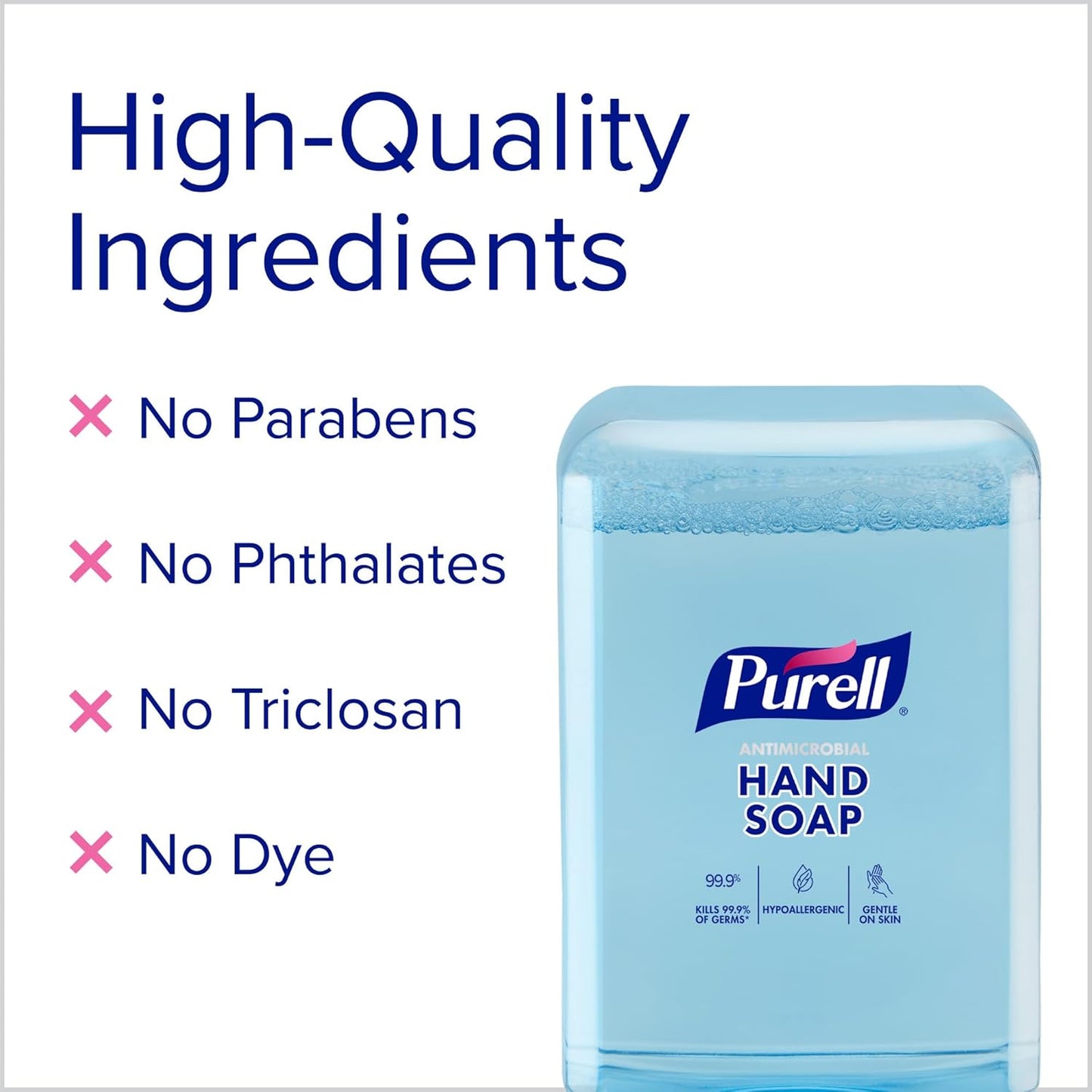 PURELL Jabón de manos antimicrobiano espumoso, fragancia ligera