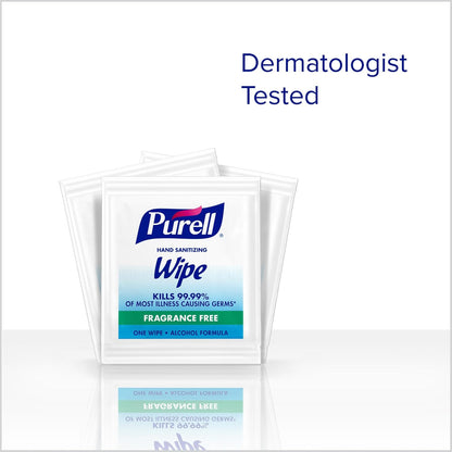 PURELL Hand Sanitizing Wipes Alcohol Formula, Fragrance Free, 1000 Individually Wrapped Hand Sanitizing Wipes Packets (Pack of 1000)